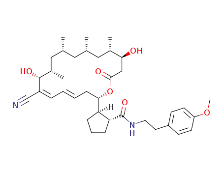(1R,2R)-2-[(2S,4E,6Z,8R,9S,11R,13S,15S,16S)-7-cyano-8,16-dihydroxy-9,11,13,15-tetramethyl-18-oxooxacyclooctadeca-4,6-dien-2-yl]-N-(4-methoxyphenethyl)cyclopentane-1-carboxamide