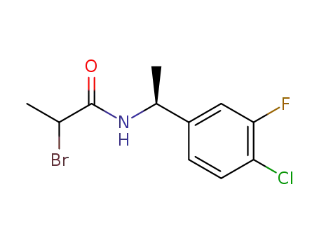 2-bromo-N-[(1S)-1-(4-chloro-3-fluorophenyl)ethyl]propanamide