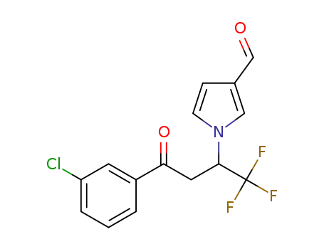 1-(4-(3-chlorophenyl)-1,1,1-trifluoro-4-oxobutan-2-yl)-1H-pyrrole-3-carbaldehyde