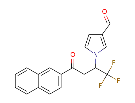 1-(1,1,1-trifluoro-4-(naphthalen-2-yl)-4-oxobutan-2-yl)-1H-pyrrole-3-carbaldehyde