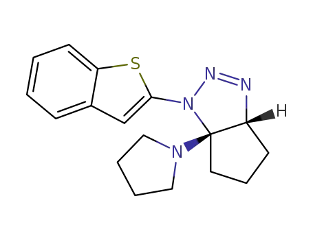 1,3a,4,5,6,6a-hexahydro-6a-(N-pyrrolidinyl)-1-(2-benzothienyl)cyclopentatriazole