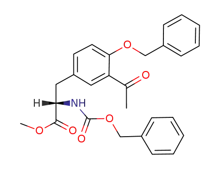 L-3-(3-acetyl-4-(benzyloxy)phenyl)-N-(benzyloxycarbonyl)alanine methyl ester
