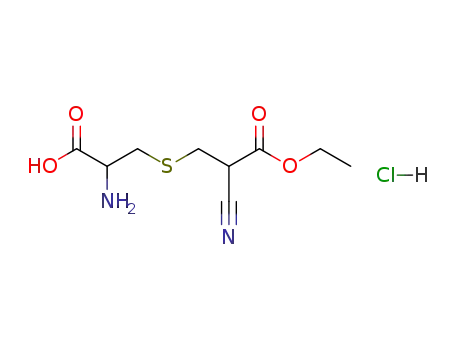 ethyl 3-(β-amino-β-carboxyethylthio)-2-cyanopropionate hydrochloride