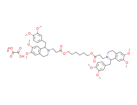 3-[1-(3,4-Dimethoxy-benzyl)-6,7-dimethoxy-3,4-dihydro-1H-isoquinolin-2-yl]-propionic acid 6-{3-[1-(3,4-dimethoxy-benzyl)-6,7-dimethoxy-3,4-dihydro-1H-isoquinolin-2-yl]-propionyloxy}-hexyl ester; compound with oxalic acid