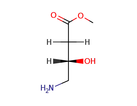 Molecular Structure of 88759-60-8 (Butanoic acid, 4-amino-3-hydroxy-, methyl ester, (3S)-)