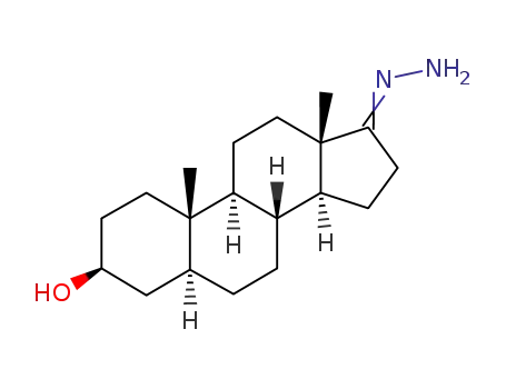 Molecular Structure of 10481-80-8 (5α-Androstan-17-one, 3β-hydroxy-, hydrazone)