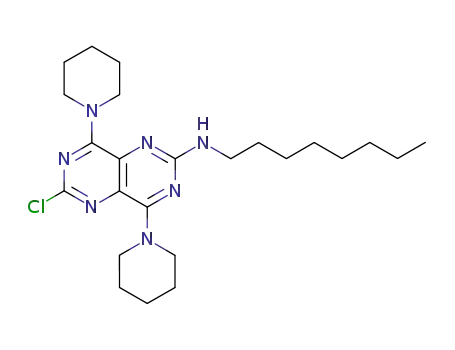 (6-chloro-4,8-di-piperidin-1-yl-pyrimido[5,4-d]pyrimidin-2-yl)-octyl-amine