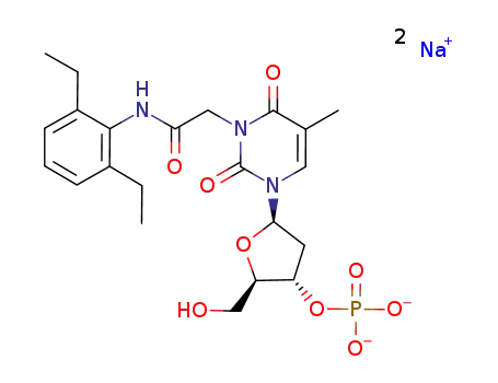 3-[[N-(2,6-diethylphenyl)carbamoyl]methyl]thymidine 3'-monophosphate disodium salt