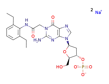 1-[[N-(2,6-diethylphenyl)carbamoyl]methyl]-2'-deoxyguanosine 3'-monophosphate