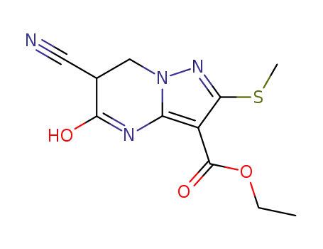 ethyl 6-cyano-5-hydroxy-6,7-dihydro-2-methylthiopyrazolo[1,5-a]pyrimidine-3-carboxylate
