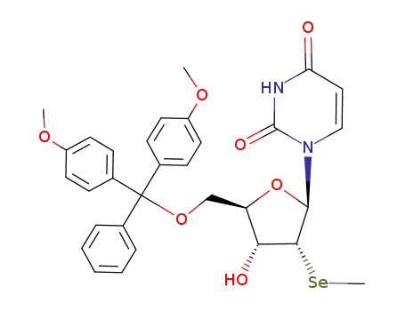 Molecular Structure of 393802-82-9 (5'-DMTr-2'-Methseleno-Uridine)
