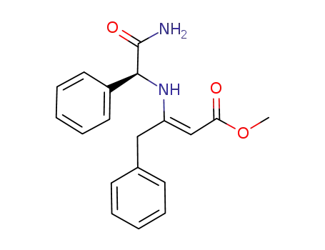 Molecular Structure of 679789-05-0 (2-Butenoic acid,
3-[[(1S)-2-amino-2-oxo-1-phenylethyl]amino]-4-phenyl-, methyl ester,
(2Z)-)