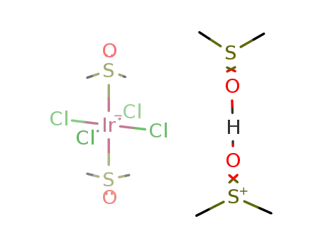 {bis(dimethylsulphoxide)protium}{trans-bisdimethylsulphoxidetetrachloroiridate(III)}