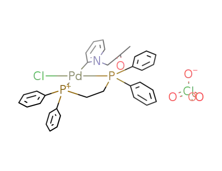 cis-{PdCl((1-CH2COMe)C5H4N-C2)(dppe)}ClO4