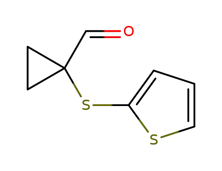 1-(thiophen-2-ylsulfanyl)cyclopropanecarbaldehyde
