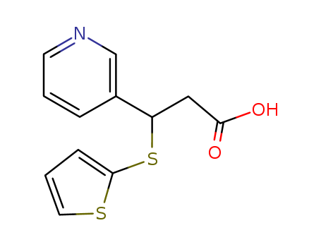 3-(pyridin-4-yl)-3-(thiophen-2-ylthio)propanoic acid