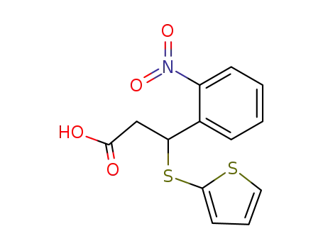 3-(2-thienylthio)-3-(o-nitrophenyl)-propionic acid