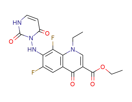 ethyl 7-(2,6-dioxo-3,6-dihydro-2H-pyrimidin-1-ylamino)-1-ethyl-6,8-difluoroquinolone-3-carboxylate