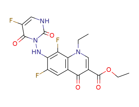 ethyl 1-ethyl-7-(5-fluoro-2,6-dioxo-3,6-dihydro-2H-pyrimidin-1-ylamino)-6,8-difluoroquinolone-3-carboxylate