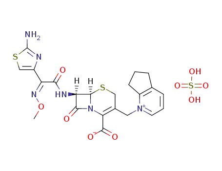 1-(((6R，7R)-7-((Z)-2-(2-Aminothiazol-4-yl)-2-(methoxyimino)acetamido)-2-carboxy-8-oxo-5-thia-1-azabicyclo[4.2.0]oct-2-en-3-yl)methyl)-6，7-dihydro-5H-cyclopenta[b]pyridin-1-iumhydrogensulfate