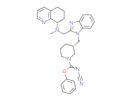 phenyl (3R)-N-cyano-3-{[2-({methyl[(8S)-5,6,7,8-tetrahydro-8-quinolinyl]amino}methyl)-1H-benzimidazol-1-yl]methyl}-1-piperidinecarboximidoate