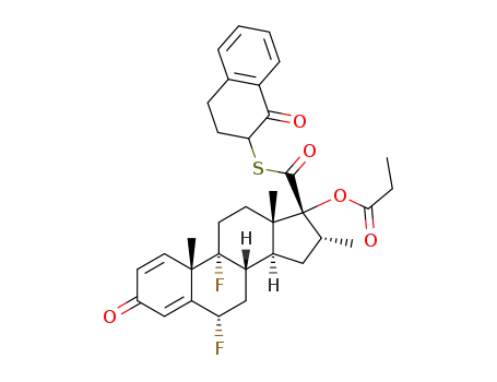 S-[1-oxo-1,2,3,4-tetrahydronaphthalen-2-yl] 6α,9α-difluoro-16α-methyl-3-oxo-17α-propionyloxyandrosta-1,4-diene-17β-carbothioate