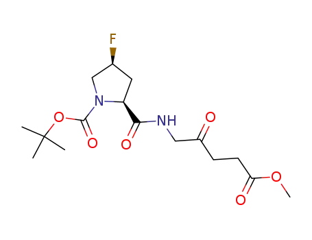5-[(1-tert-butoxycarbonyl-(4S)-fluoro-(2S)-pyrrolidinyl)carbonylamino]levulinic acid methyl ester