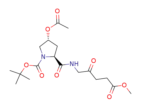 5-[(4R)-acetoxy-1-tert-butoxycarbonyl-(2S)-pyrrolidinylcarbonylamino]levulinic acid methyl ester