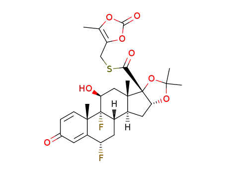 6α,9α-Difluoro-11β-hydroxy-16α,17α-isopropylidenedioxy-3-oxo-androsta-1,4-diene-17β-carbothioic acid S-(5-methyl-2-oxo-1,3-dioxol4-ylmethyl) ester