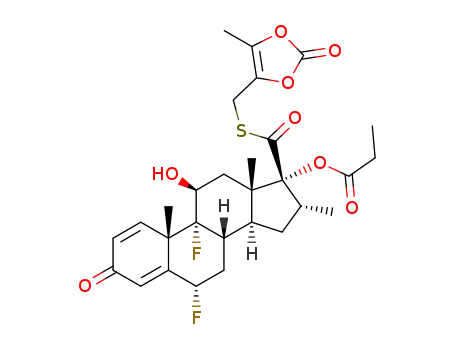 6α,9α-Difluoro-11β-hydroxy-16α-methyl-3-oxo-17α-propionyloxy-androsta-1,4-diene-17β-carbothioic acid S-(5-methyl-2-oxo-1,3-dioxol4-ylmethyl) ester