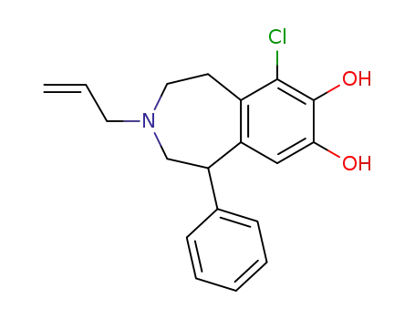 Molecular Structure of 80751-65-1 ((+/-)-6-CHLORO-7,8-DIHYDROXY-3-ALLYL-1-PHENYL-2,3,4,5-TETRAHYDRO-1H-3-BENZAZEPINE HYDROBROMIDE)