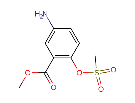 Molecular Structure of 80430-22-4 (Methyl 5-amino-2-methansulfonyloxybenzoate)