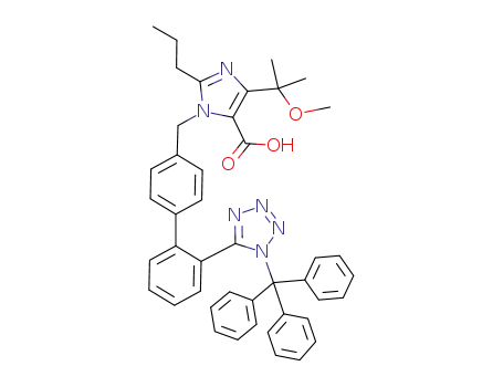 4-(1-methoxy-1-methylethyl)-2-propyl-1-{4-(2-trityltetrazol-5-yl)phenyl}phenylmethylimidazole-5-carboxylic acid