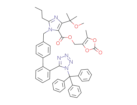 4-(1-methoxy-1-methylethyl)-2-propyl-1-{4-(2-trityltetrazol-5-yl)phenyl}phenylmethylimidazole-5-carboxylic acid-5-methyl-2-oxo-[1,3]-dioxolene-4-yl-methyl ester