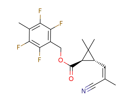 4-methyl-2,3,5,6-tetrafluorobenzyl (1R)-trans-3-((Z)-2-cyano-1-propenyl)-2,2-dimethylcyclopropanecarboxylate