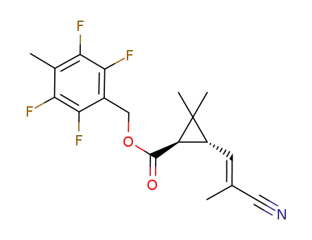 4-methyl-2,3,5,6-tetrafluorobenzyl (1R)-trans-3-((E)-2-cyano-1-propenyl)-2,2-dimethylcyclopropanecarboxylate