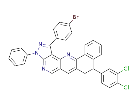 1-(4-bromophenyl)-8-(3,4-dichlorophenyl)-3-phenyl-7,8-dihydro-3H-naphtho[1,2-b]pyrazolo-[3,4-h][1,6]naphthyridine