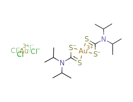 bis(N,N-di-iso-propyldithiocarbamato-S,S')gold(III) tetrachloroaurate(III)