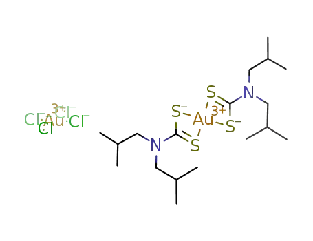 bis(N,N-di-iso-butyldithiocarbamato-S,S')gold(III) tetrachloroaurate(III)