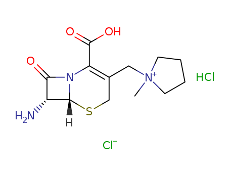 Pyrrolidinium, 1-[(7-amino-2-carboxy-8-oxo-5-thia-1-azabicyclo[4.2.0]oct-2-en-3-yl)me thyl]-1-methyl-, chloride, monohydrochloride, (6R-trans)-