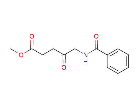 Molecular Structure of 37061-97-5 (Pentanoic acid, 5-(benzoylamino)-4-oxo-, methyl ester)