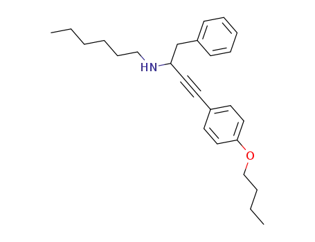N-(4-(4-butoxyphenyl)-1-phenylbut-3-yn-2-yl)hexan-1-amine