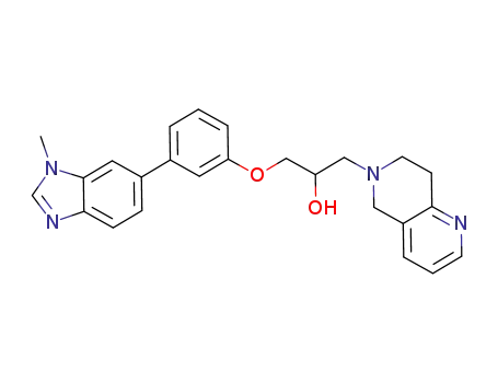 1-(7,8-dihydro-1,6-naphthyridin-6(5H)-yl)-3-(3-(1-methyl-1H-benzo[d]imidazol-6-yl)phenoxy)propan-2-ol