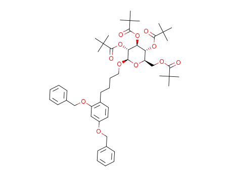 1-(2″,3″,4″,6″-tetra-O-pivaloyl-beta-D-glucopyranosyl)-4-(2,4-dibenzyloxyphenyl)butane