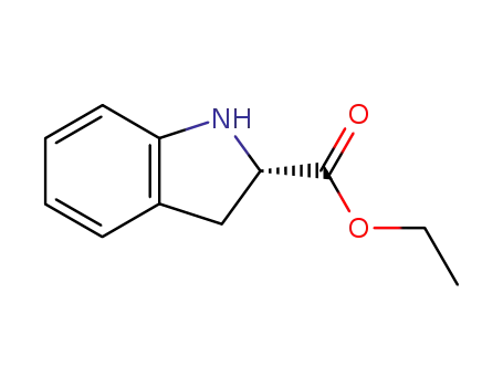 Molecular Structure of 82923-81-7 ((S)-INDOLINE-2-CARBOXYLIC ACID ETHYL ESTER)