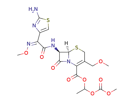 1-(methoxycarbonyloxy)ethyl (6R,7R)-7-[(Z)-2-(2-amino-4-thiazolyl)-2-(methoxyimino)acetamido]-3-(methoxymethyl)-3-cephem-4-carboxylate