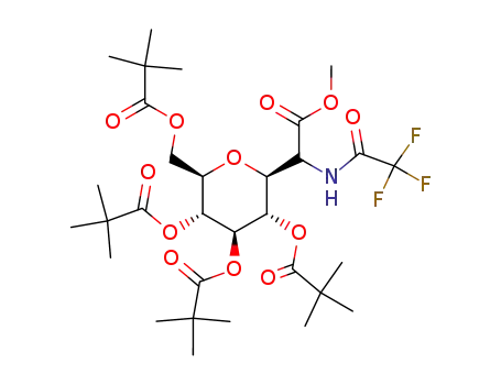 2,2-Dimethyl-propionic acid (2S,3S,4R,5R,6R)-4,5-bis-(2,2-dimethyl-propionyloxy)-6-(2,2-dimethyl-propionyloxymethyl)-2-[methoxycarbonyl-(2,2,2-trifluoro-acetylamino)-methyl]-tetrahydro-pyran-3-yl ester