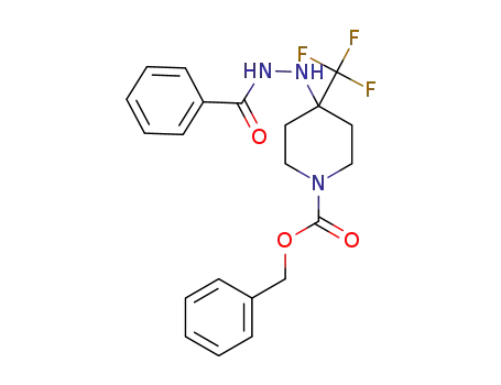 benzyl 4-(2-benzoylhydrazino)-4-(trifluoromethyl)piperidine-1-carboxylate