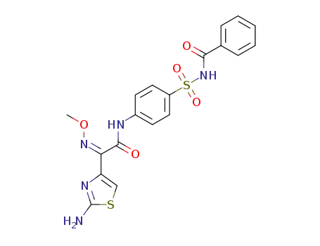 (Z)-N-((4-(2-(2-aminothiazol-4-yl)-2-(methoxyimino)acetamido)phenyl)sulfonyl)benzamide
