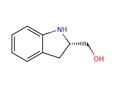 Molecular Structure of 27640-33-1 ((S)-(+)-2-INDOLINEMETHANOL)